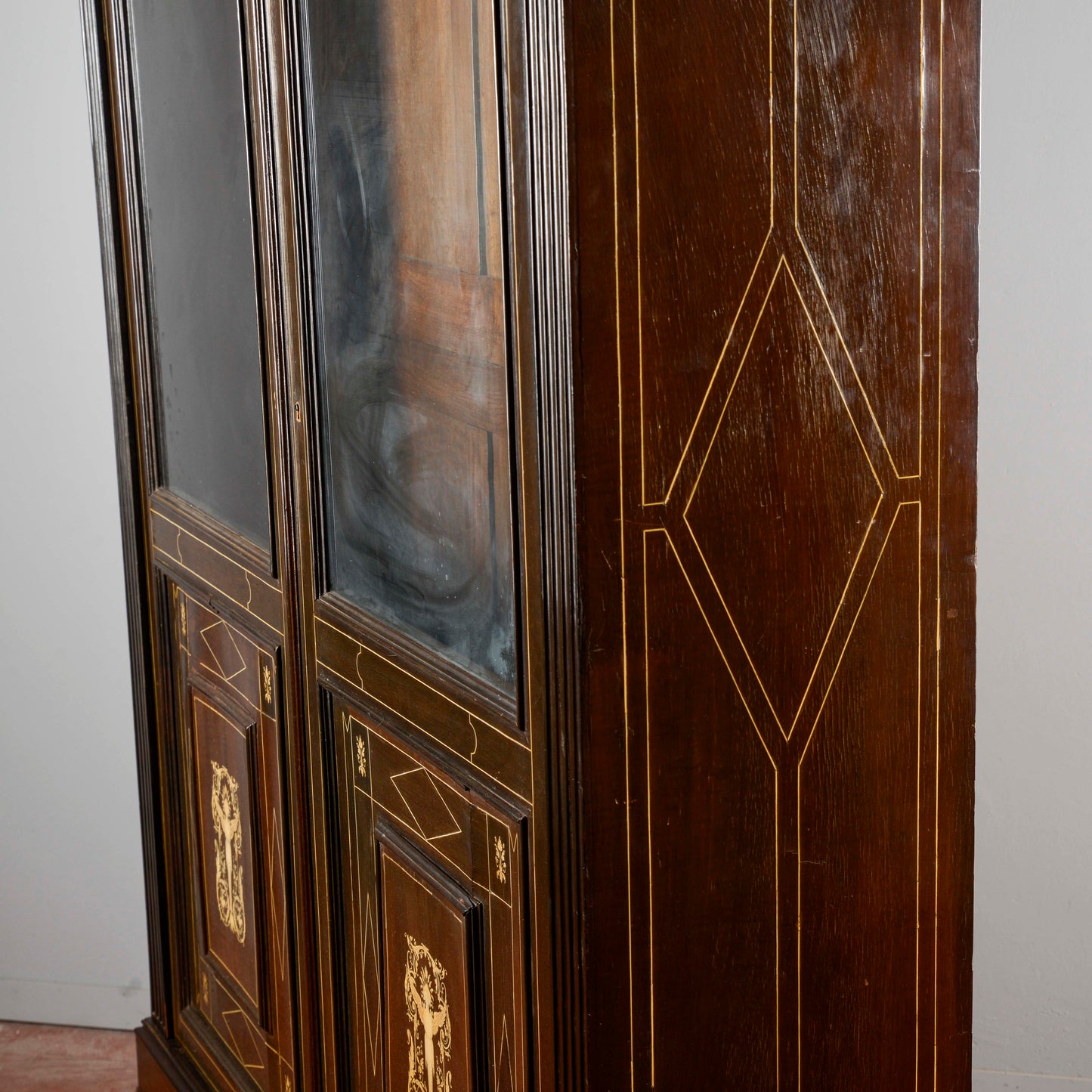 Credenza Vetrina Libreria Intarsiata