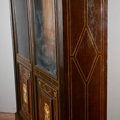 Credenza Vetrina Libreria Intarsiata