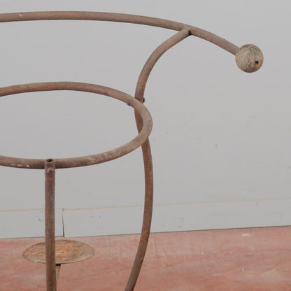 trespolo lavabo in ferro battuto fine XIX secolo