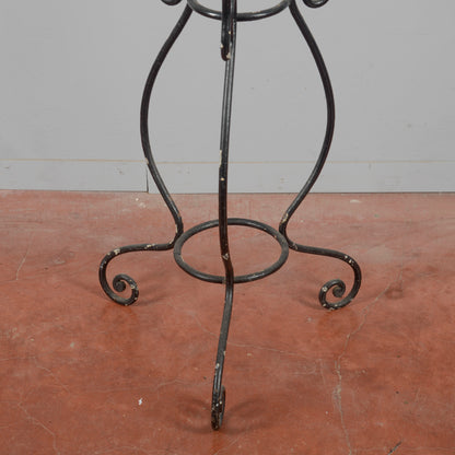 Trespolo lavabo in ferro battuto inizio XX sec