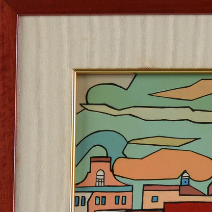 Quadro tela paesaggio macerata firma Boraschi