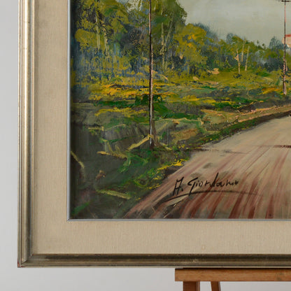 Quadro dipinto con scena di vita firmato Giordano