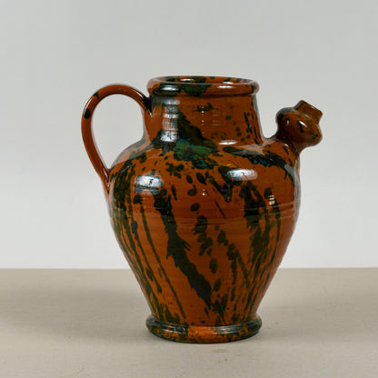 Vaso Anfora Porta Olio In Ceramica Smaltata