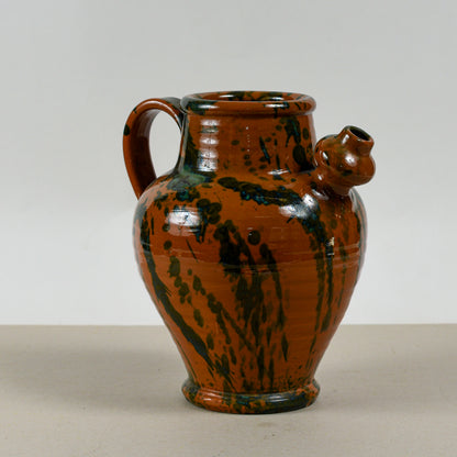 Vaso Anfora Porta Olio In Ceramica Smaltata