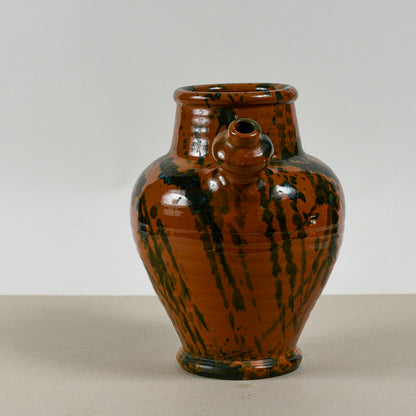 Vaso Anfora Porta Olio In Ceramica Smaltata