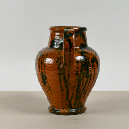 Vaso Anfora Porta Olio In Ceramica Smaltata