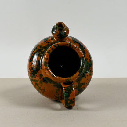 Vaso Anfora Porta Olio In Ceramica Smaltata