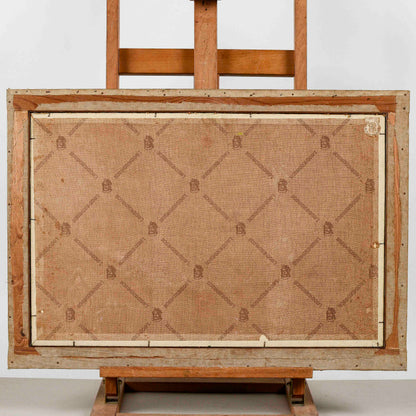 Quadro Dipinto Olio Veduta Cittadina Civitanovamarche Alta