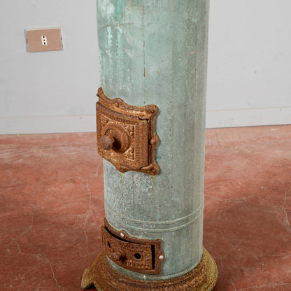 Stufa Caldaia Vintage In Metallo