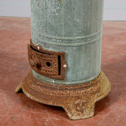Stufa Caldaia Vintage In Metallo