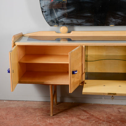 Credenza Ico Parisi 1960s Con Maniglie Ginori