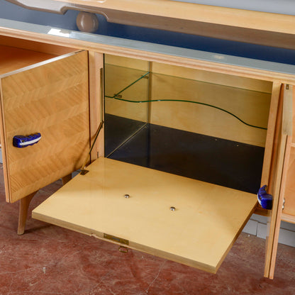 Credenza Ico Parisi 1960s Con Maniglie Ginori