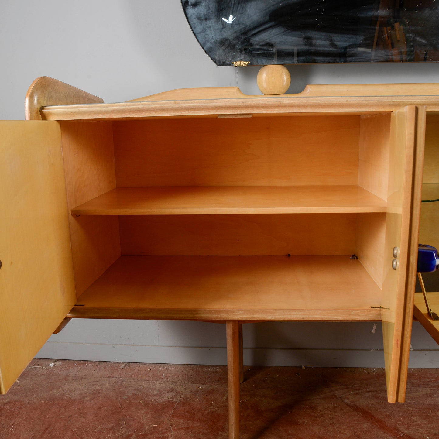 Credenza Ico Parisi 1960s Con Maniglie Ginori