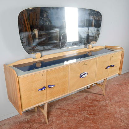 Credenza Ico Parisi 1960s Con Maniglie Ginori
