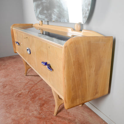 Credenza Ico Parisi 1960s Con Maniglie Ginori