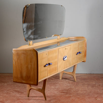 Credenza Ico Parisi 1960s Con Maniglie Ginori