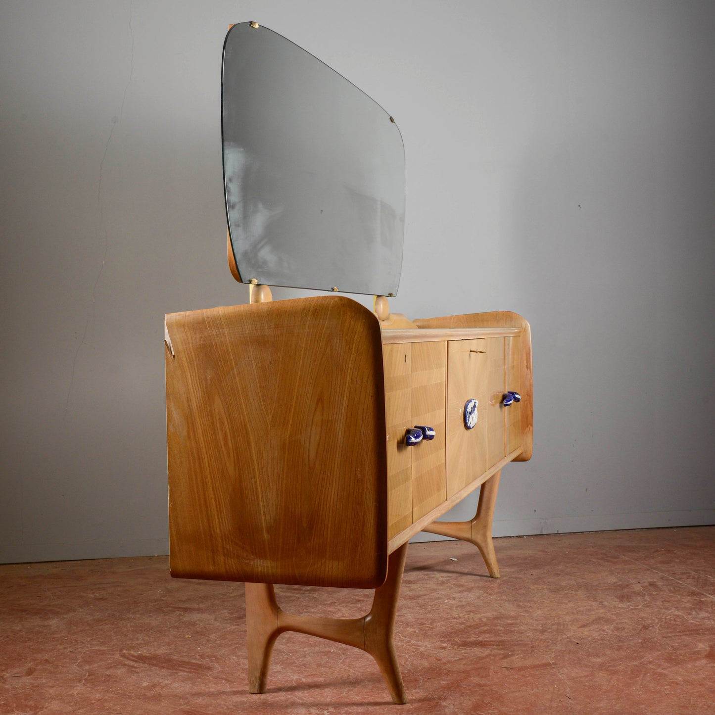 Credenza Ico Parisi 1960s Con Maniglie Ginori