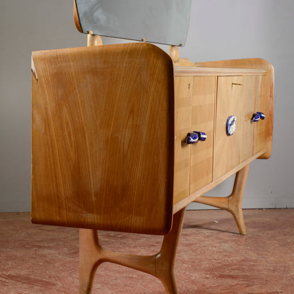Credenza Ico Parisi 1960s Con Maniglie Ginori