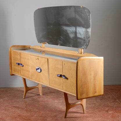 Credenza Ico Parisi 1960s Con Maniglie Ginori