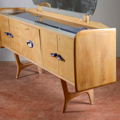 Credenza Ico Parisi 1960s Con Maniglie Ginori