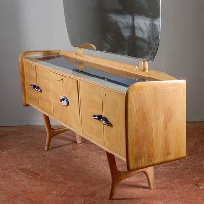 Credenza Ico Parisi 1960s Con Maniglie Ginori