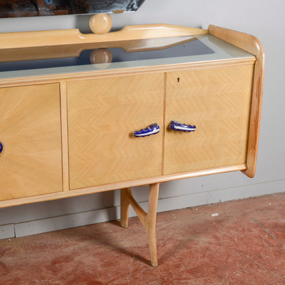 Credenza Ico Parisi 1960s Con Maniglie Ginori