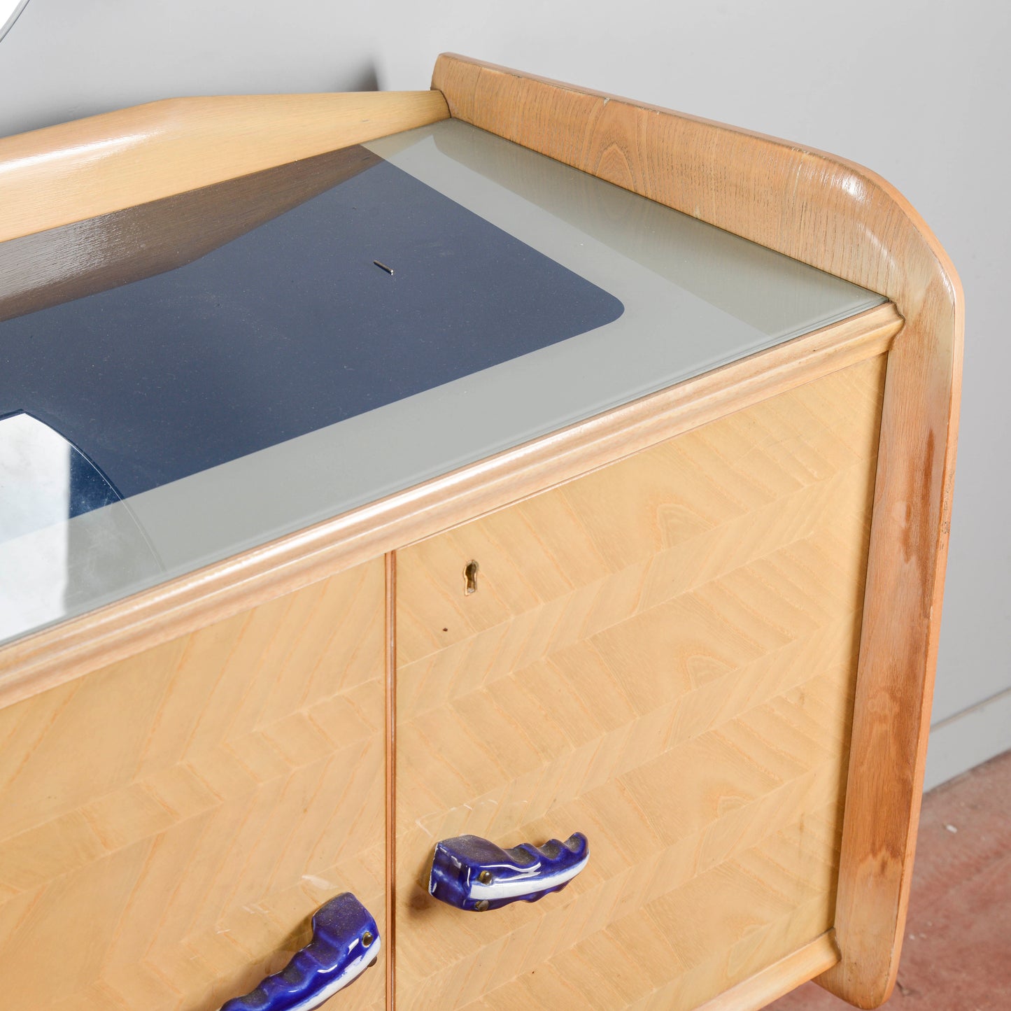 Credenza Ico Parisi 1960s Con Maniglie Ginori