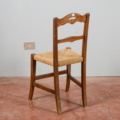 Sedia Con Sedile Rivestito In Corda