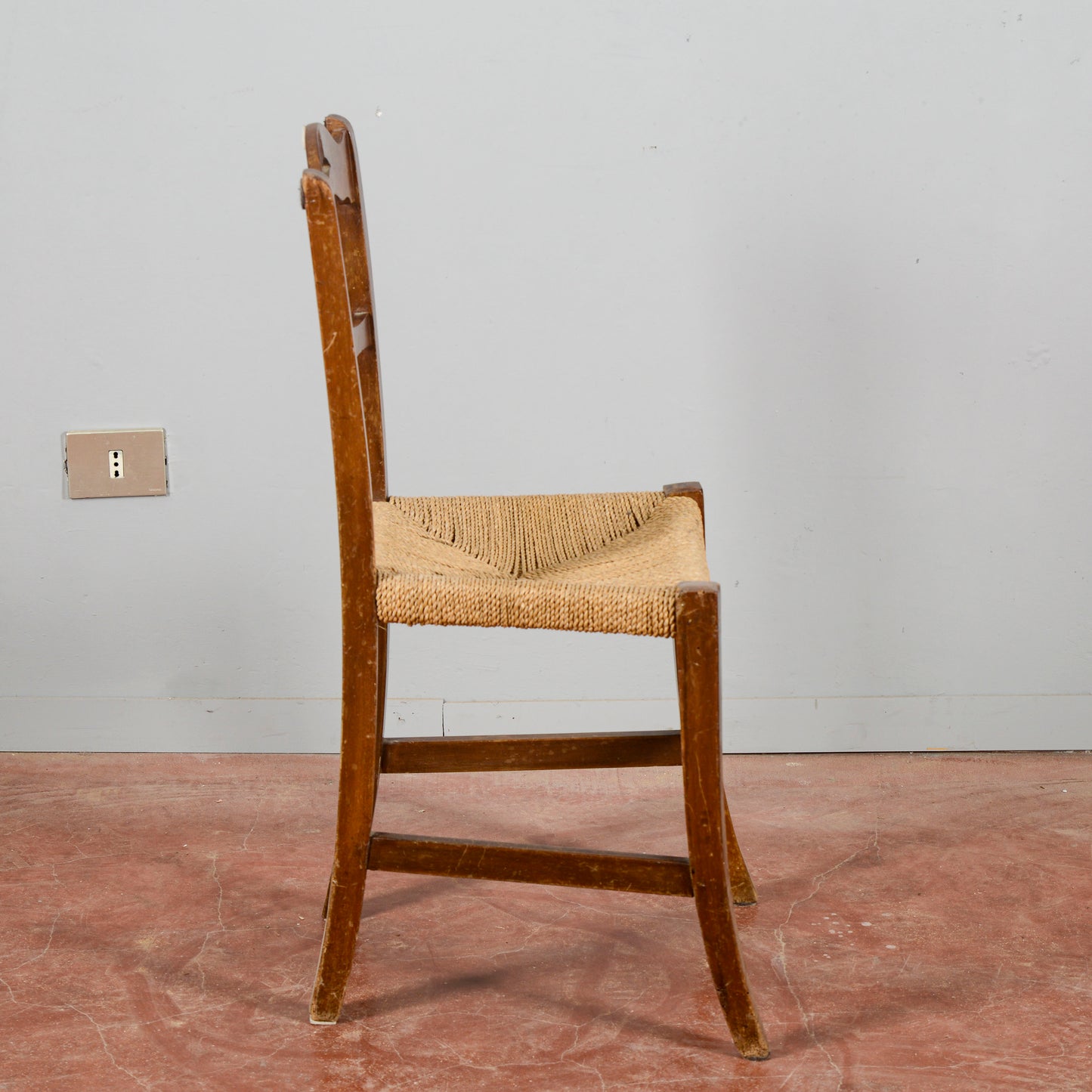 Sedia Con Sedile Rivestito In Corda