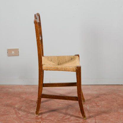 Sedia Con Sedile Rivestito In Corda
