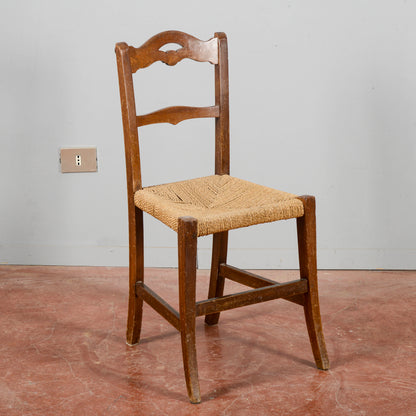Sedia Con Sedile Rivestito In Corda