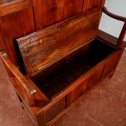 Panca Con Braccioli Art Deco Intagliata