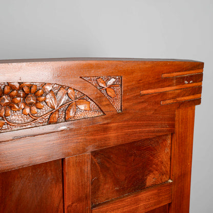 Panca Con Braccioli Art Deco Intagliata