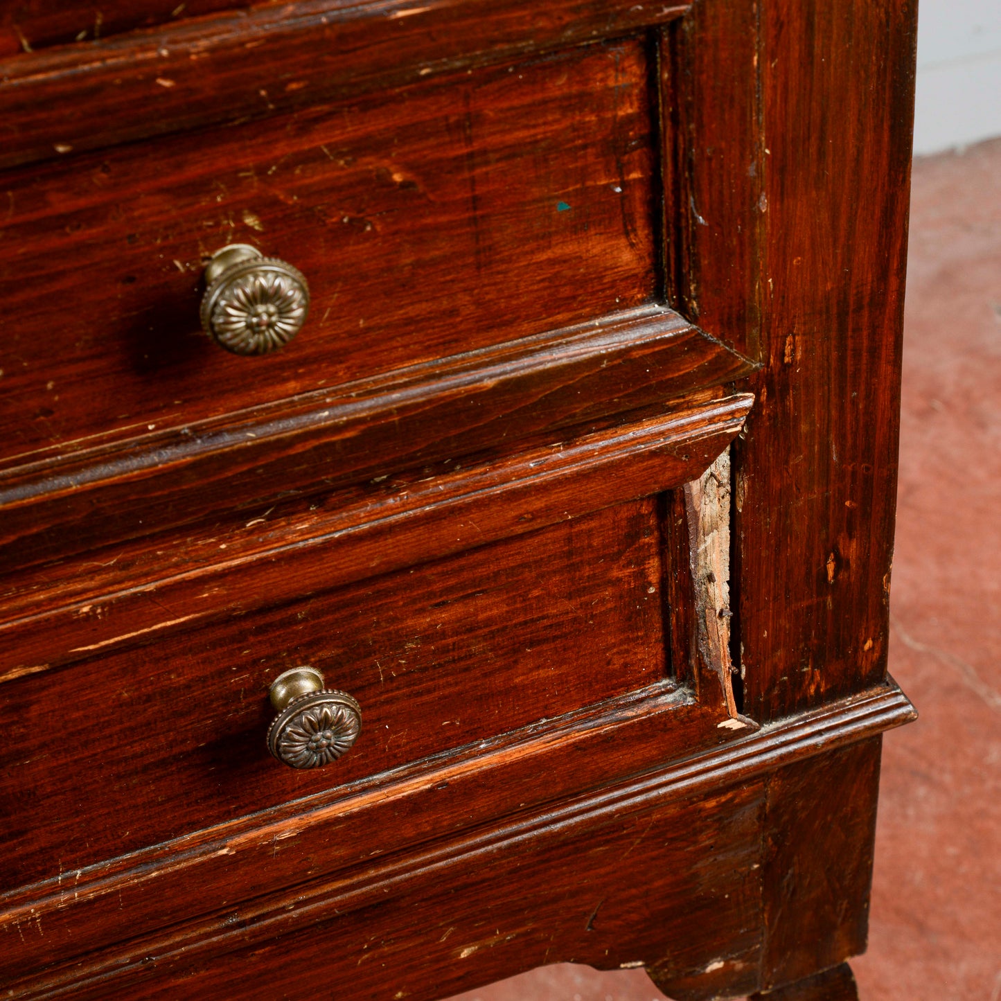 Ribalta Antica In Legno Di Abete Italia Secolo XVIII