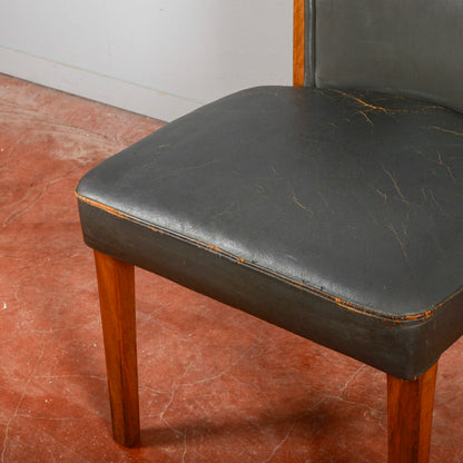 sedia in pelle con logo stampato W.D.F GRUBB primi anni 2000