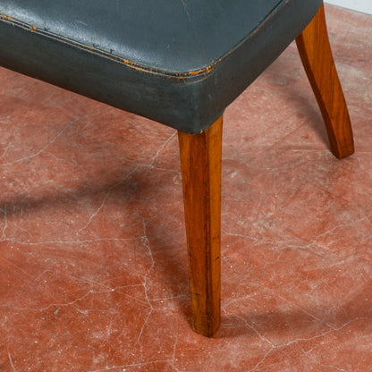 sedia in pelle con logo stampato W.D.F GRUBB primi anni 2000