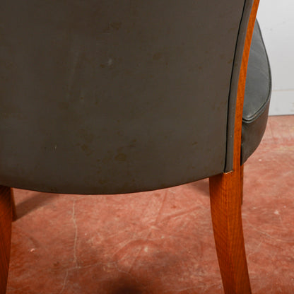 sedia in pelle con logo stampato W.D.F GRUBB primi anni 2000