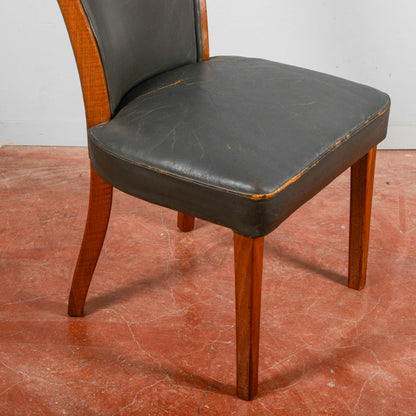 sedia in pelle con logo stampato W.D.F GRUBB primi anni 2000