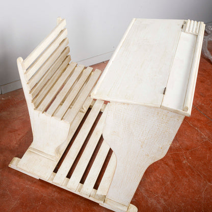 Set Coppia Banchi Da Scuola Elementare Con Vano XX Secolo