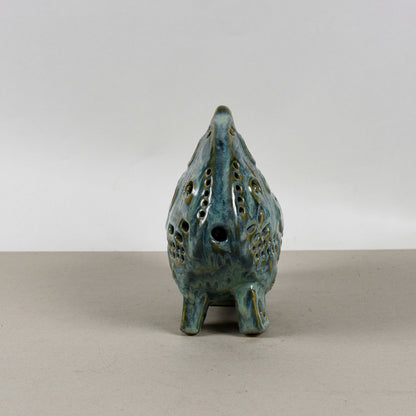 Pesce In Ceramica Smaltata A Lustro Vintage