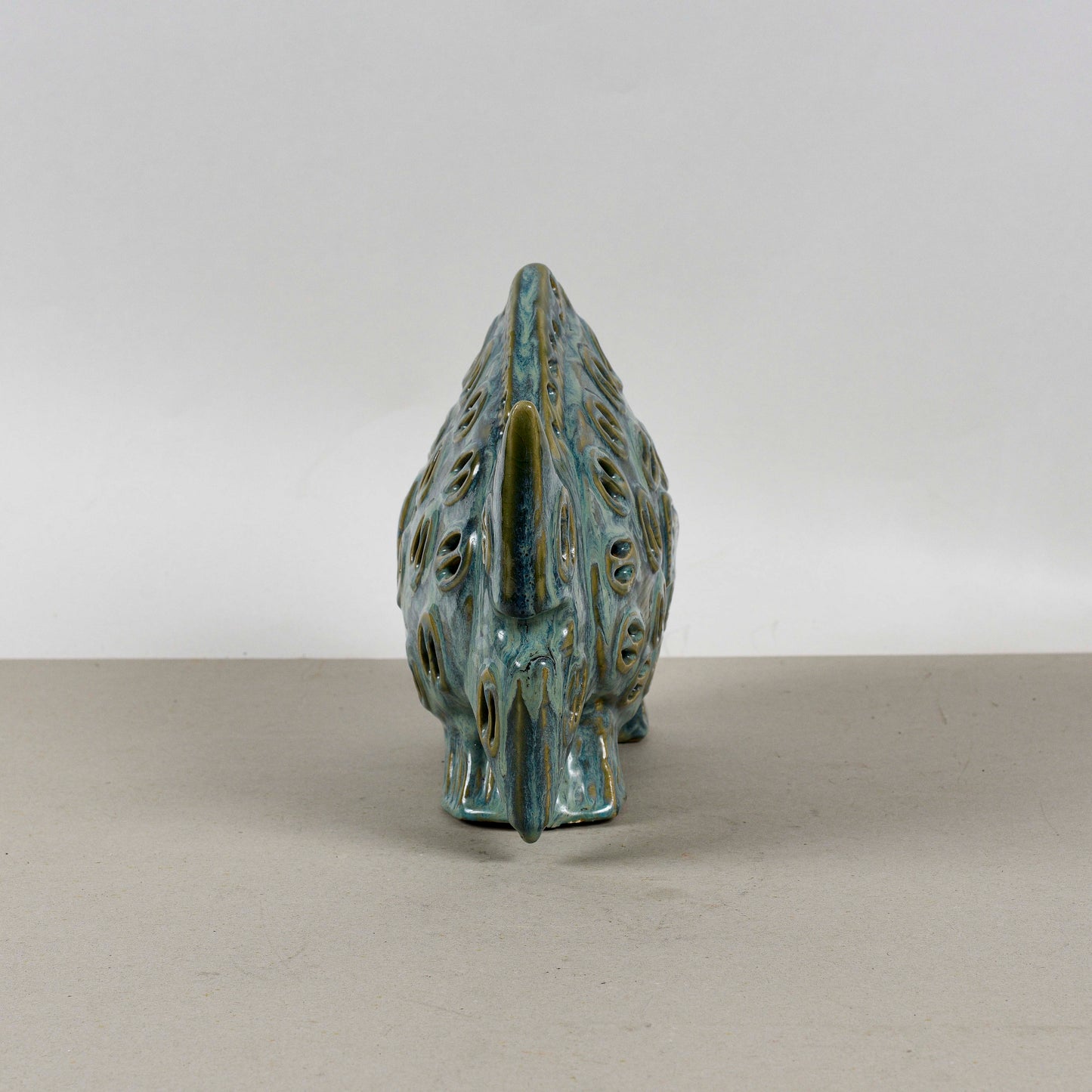 Pesce In Ceramica Smaltata A Lustro Vintage