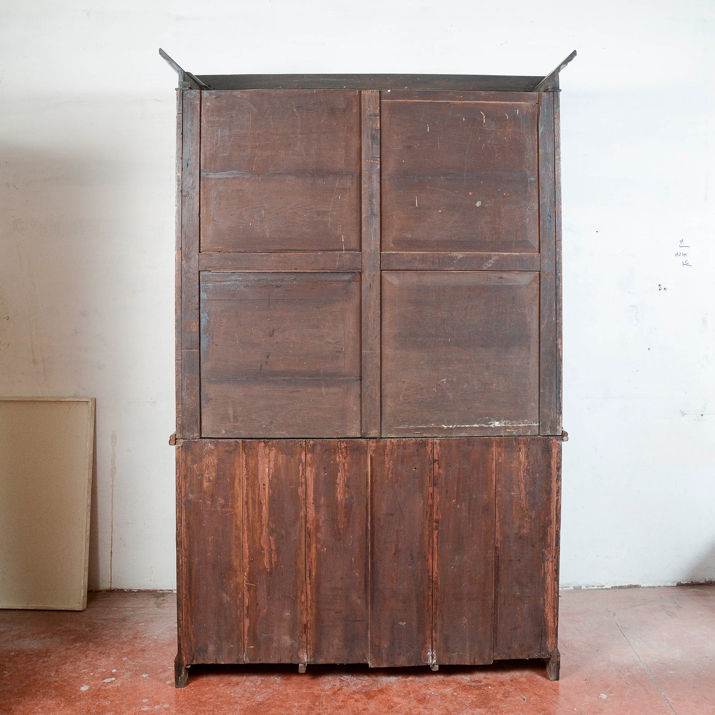 Credenza Impellicciata In Mogano Due Corpi