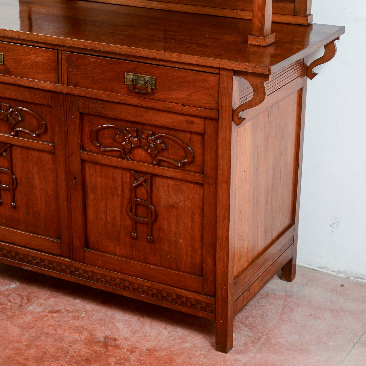 Credenza Due Corpi Vetrina Piattaia