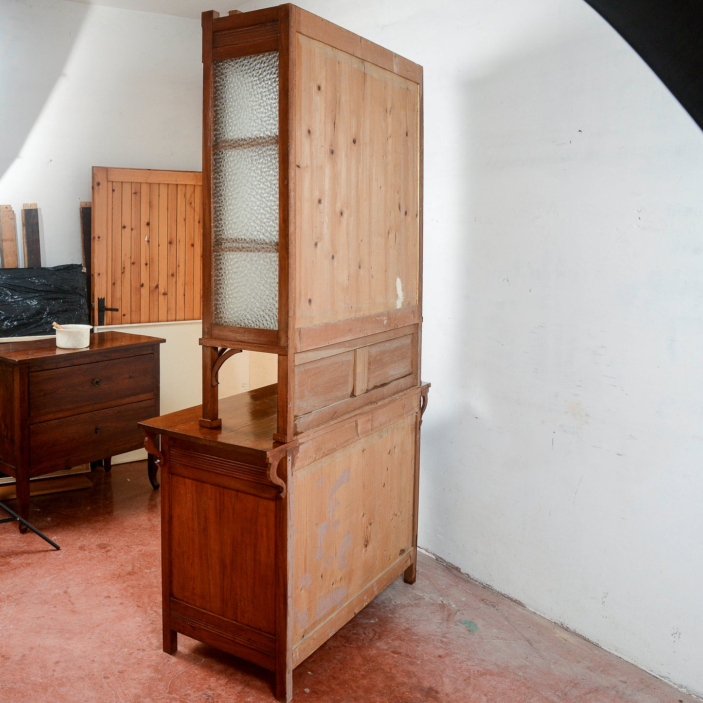 Credenza Due Corpi Vetrina Piattaia