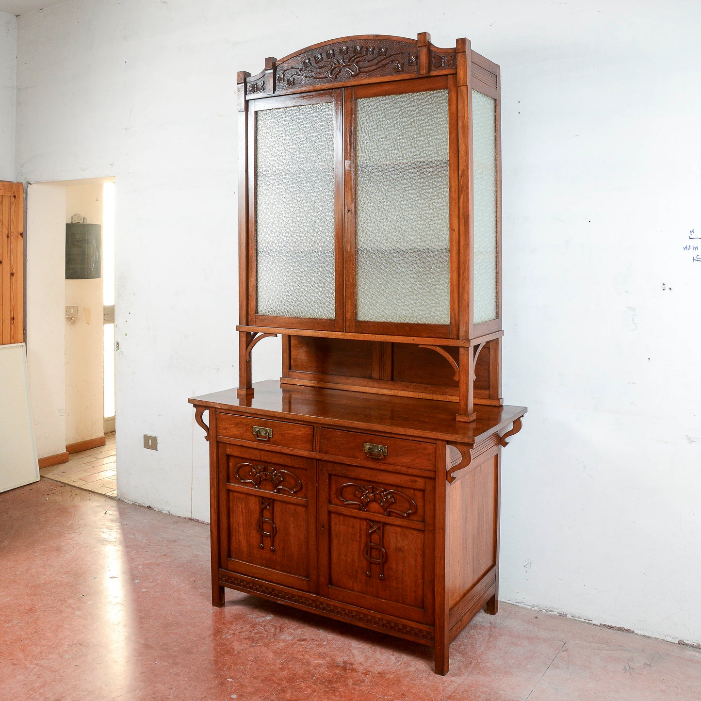 Credenza Due Corpi Vetrina Piattaia