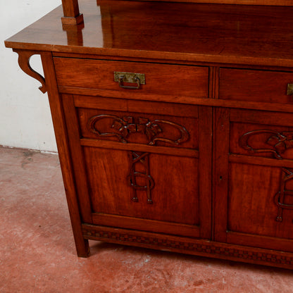 Credenza Due Corpi Vetrina Piattaia