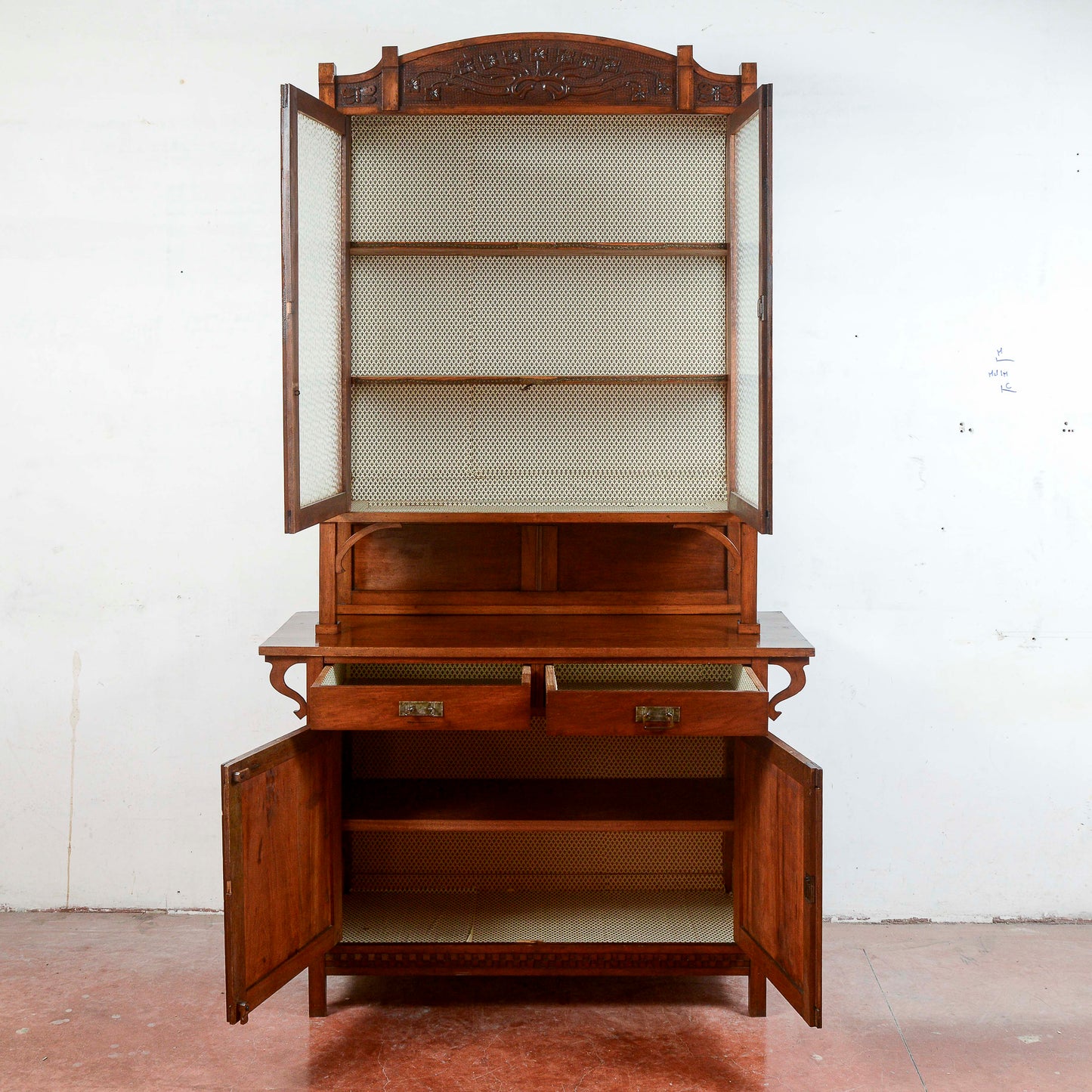 Credenza Due Corpi Vetrina Piattaia