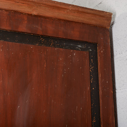 Armadio credenza stipo dipinto marrone e cornici nere Italia XIX secolo