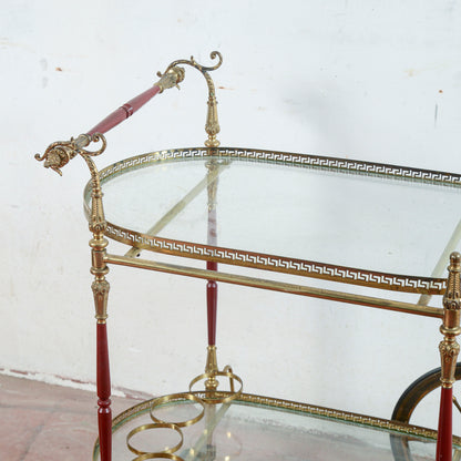 Carrello portavivande vintage vassoi in vetro