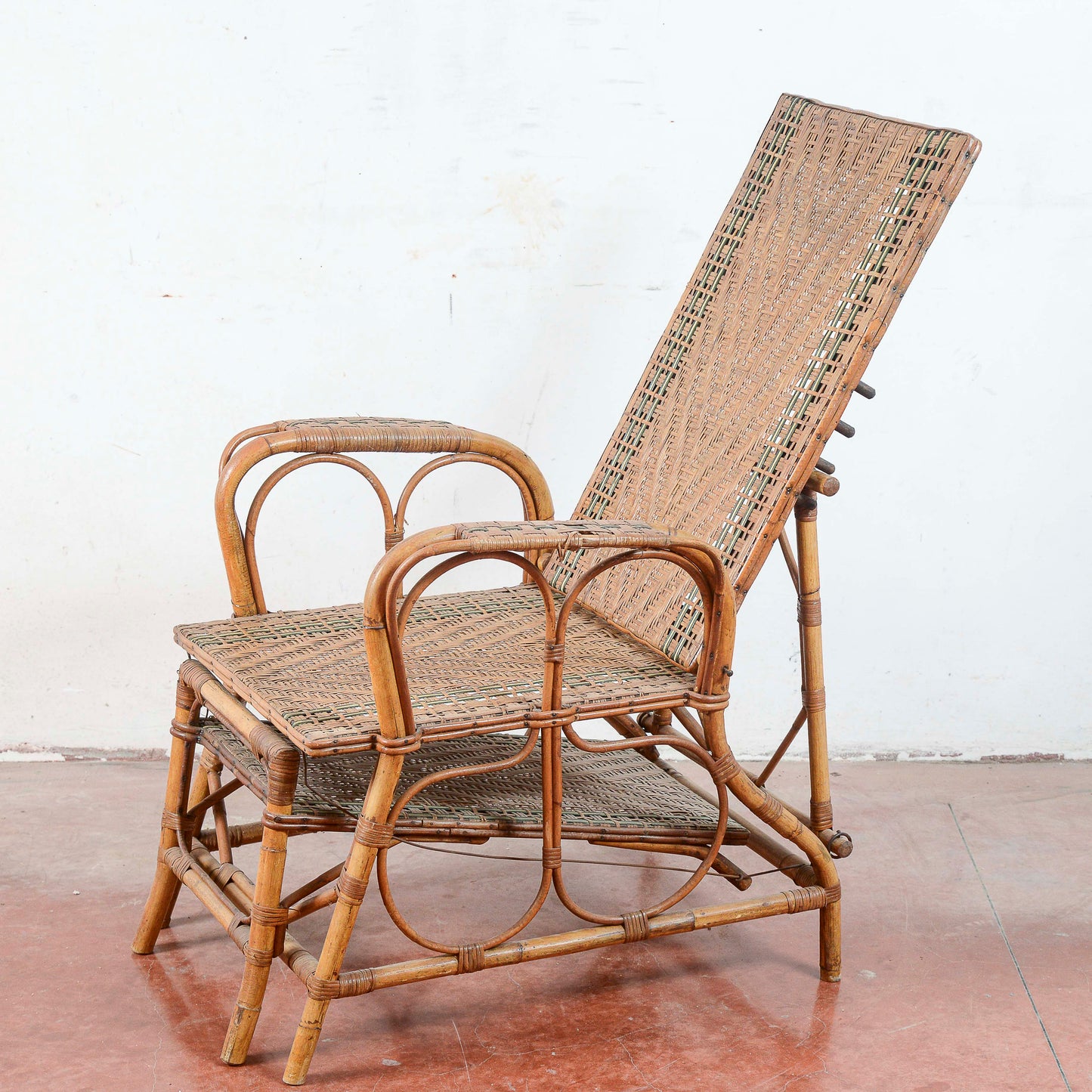 Poltrona liberty lettino in vimini e bamboo